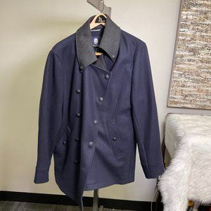 Lands' End Mens Blue Special Edition 815 Of 1776 Double Breasted Pea Coat Size L